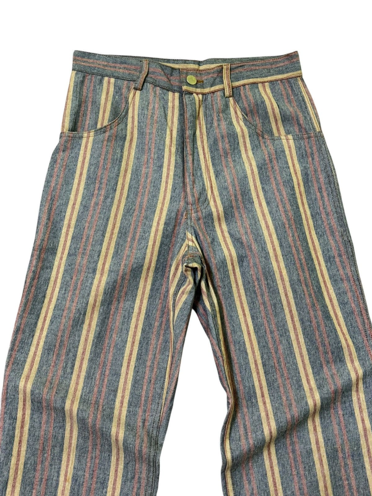 Hysteric Glamour Retro Striped Flared Pants with Boho Vibes Size US 27 - 3 Thumbnail