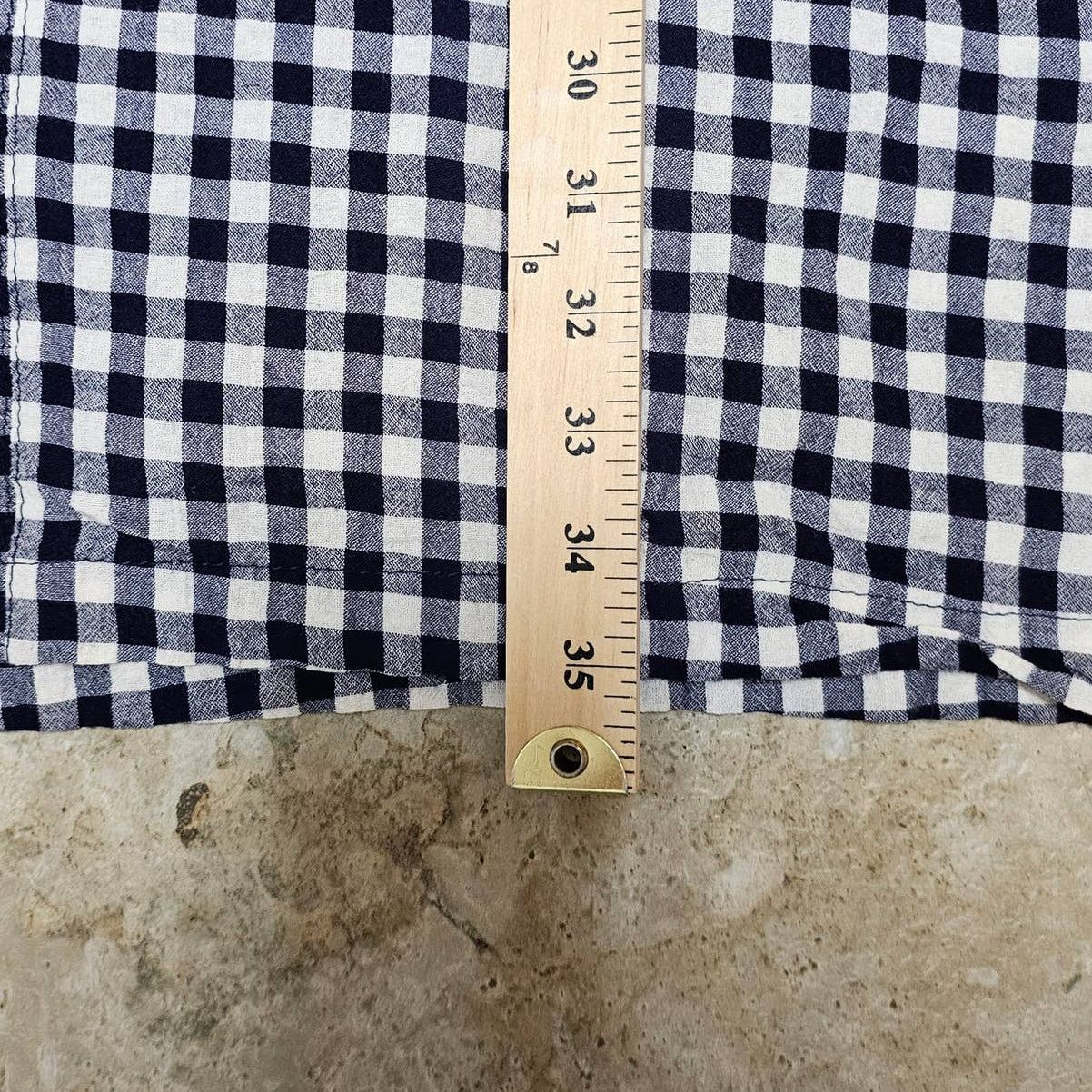 Anthropologie Mo:vint by Anthropologie Gingham Dress Navy Blue/White sz s Size S / US 4 / IT 40 - 11 Thumbnail