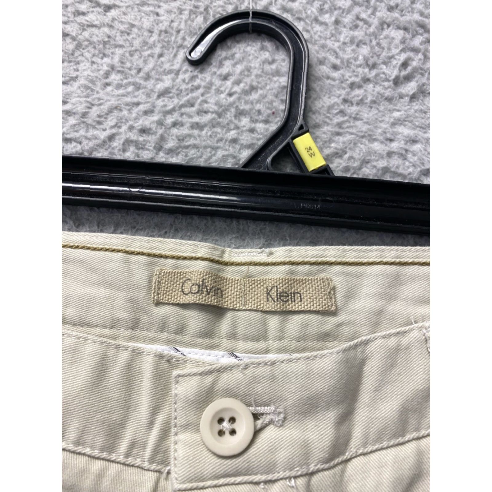 Calvin Klein CALVIN KLEIN Pants Slim Regular 34x30 Men Dark Ivory / Ivory 34 Men's Casual Stretch pants Size US 34 / EU 50 - 2 Thumbnail