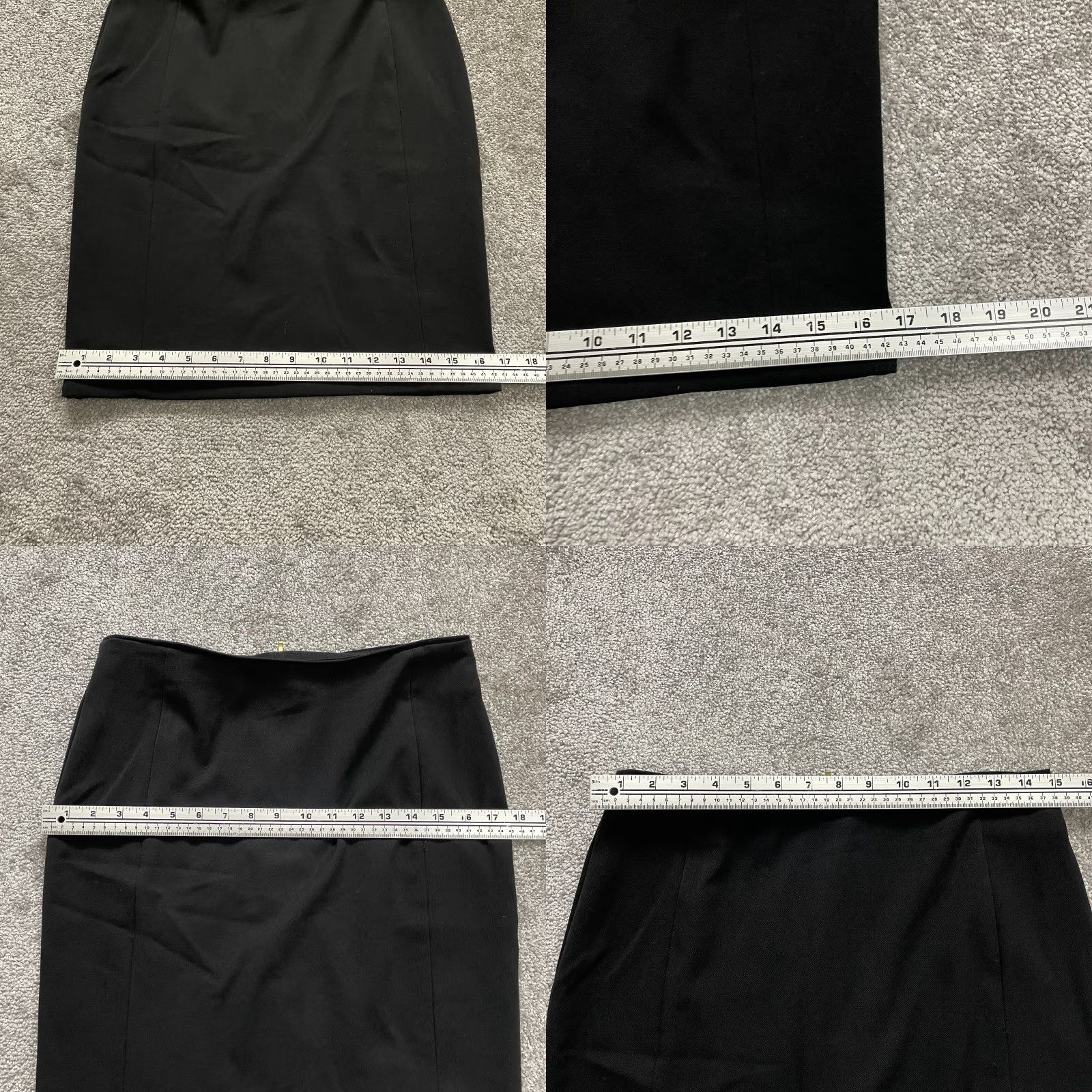 H&M H&M Pencil Straight Skirt Womens 40 Solid Black Knee Length Back Zip Workwear Size 27" / US 4 / IT 40 - 8 Thumbnail