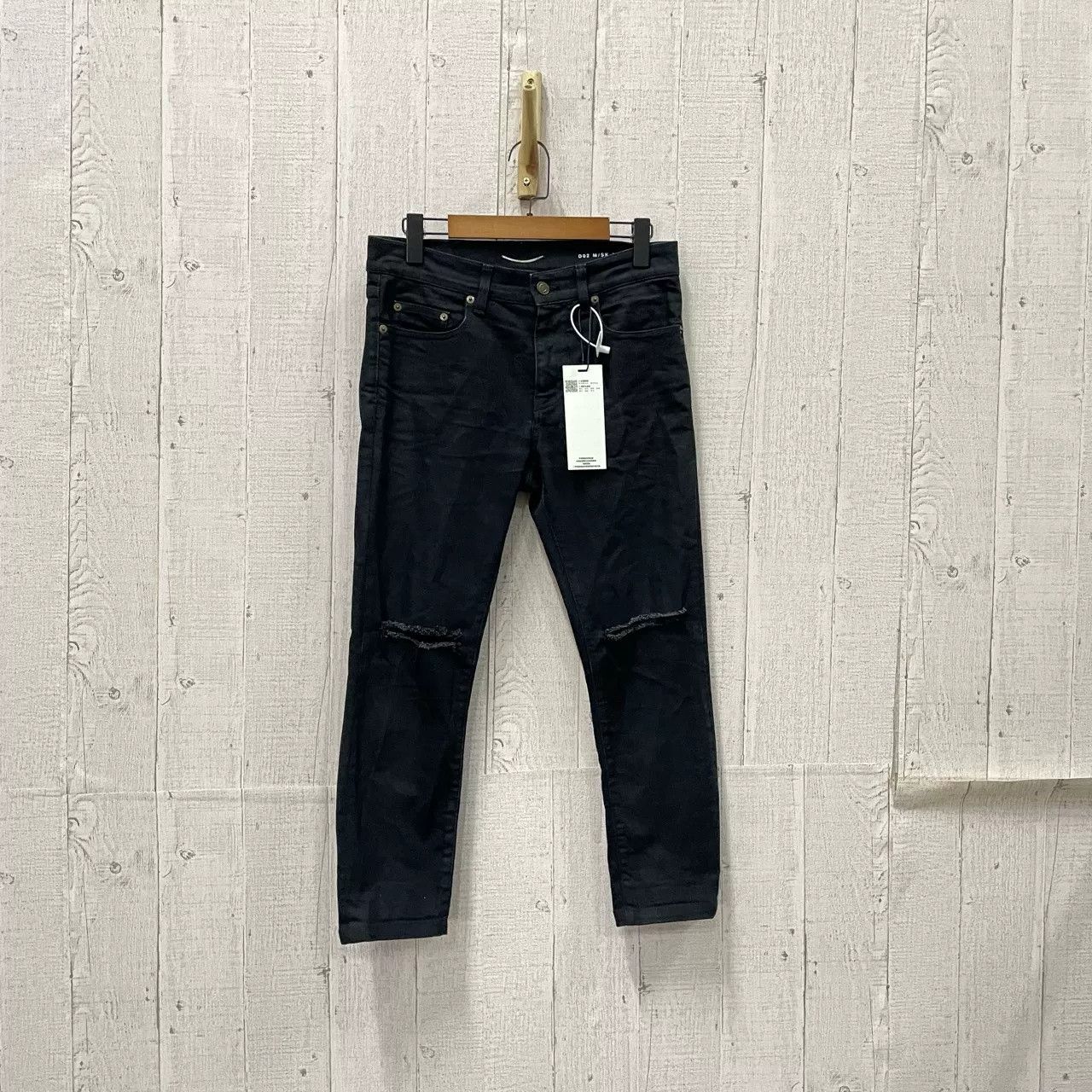 Saint Laurent Paris Saint Laurent SLP D02 Black Distressed Jeans Size US 28 / EU 44 - 1 Thumbnail
