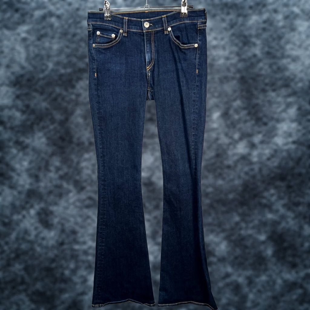 Rag & Bone rag & bone Jeans Womens Size 29 Elephant Bell Flare Dark Wash Cotton Denim 5-Pocket Regular Inseam 32 Blue Vintage No Size 29" - 1 Thumbnail