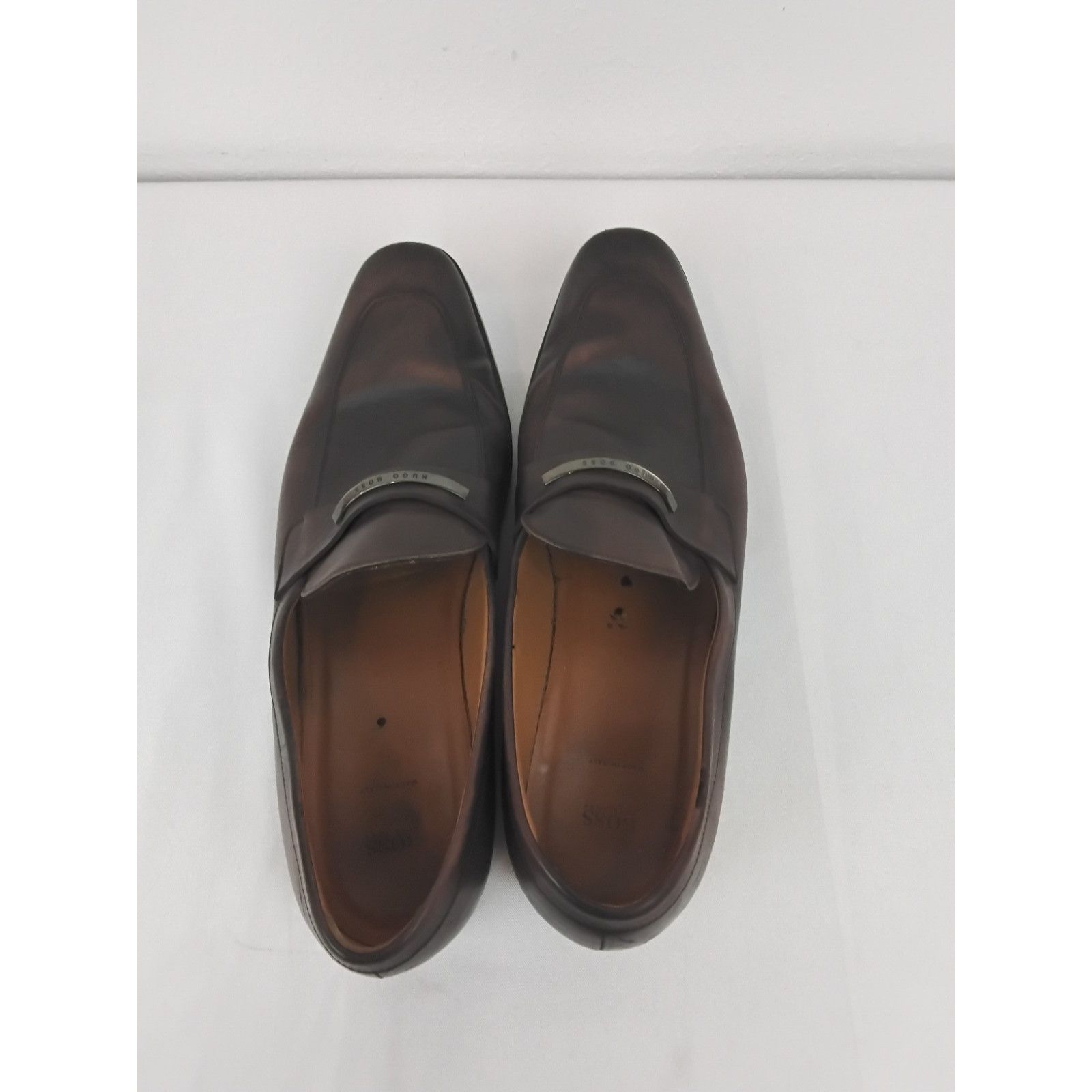 Hugo Boss Hugo Boss Dress Shoes Men's 9 Brown Leather Penny Loafer Size US 9 / EU 42 - 6 Thumbnail
