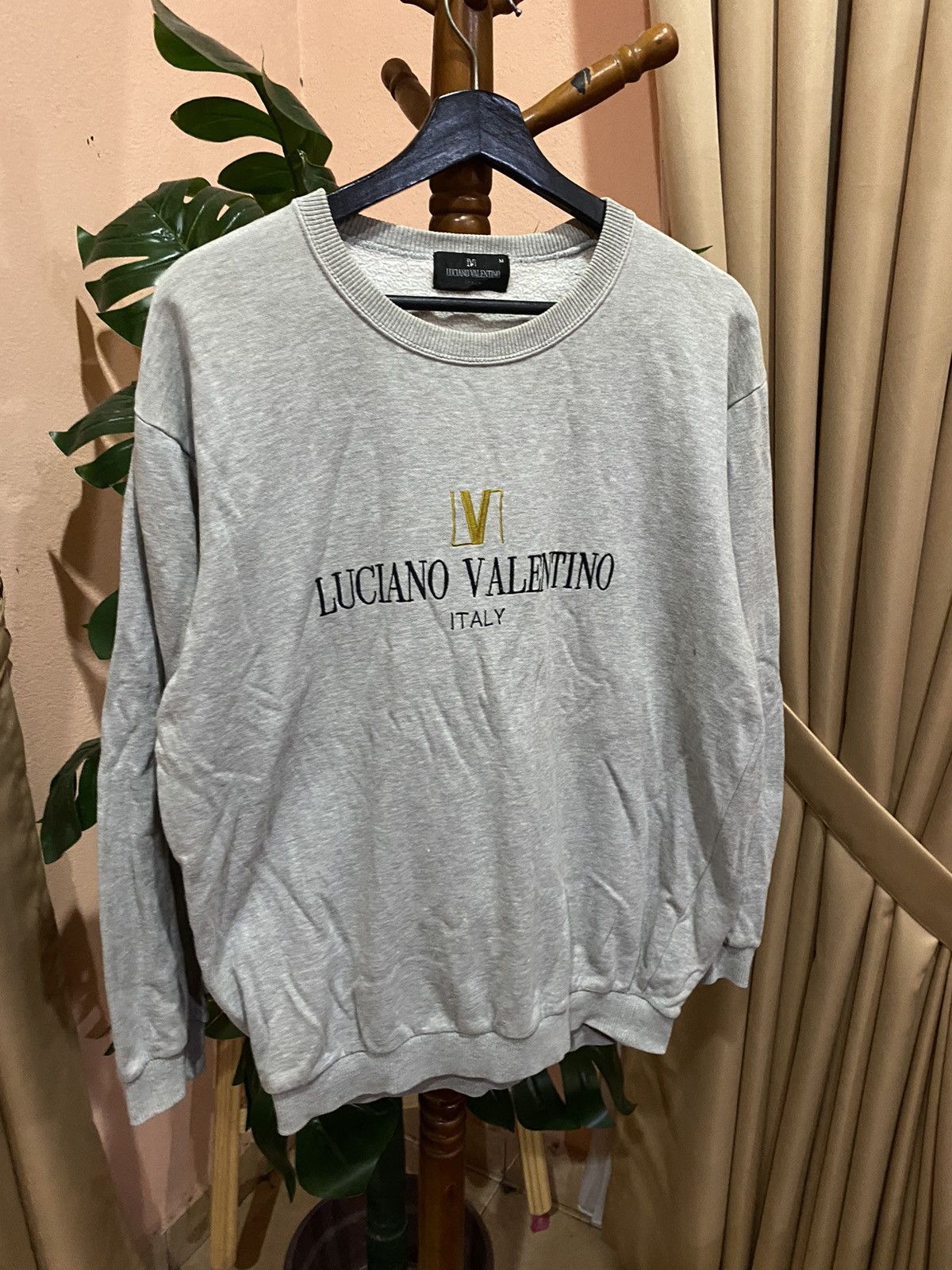 Vintage Luciano Valentino Sweatshirt - Italian-Inspired Design Size US L / EU 52-54 / 3 - 3 Thumbnail