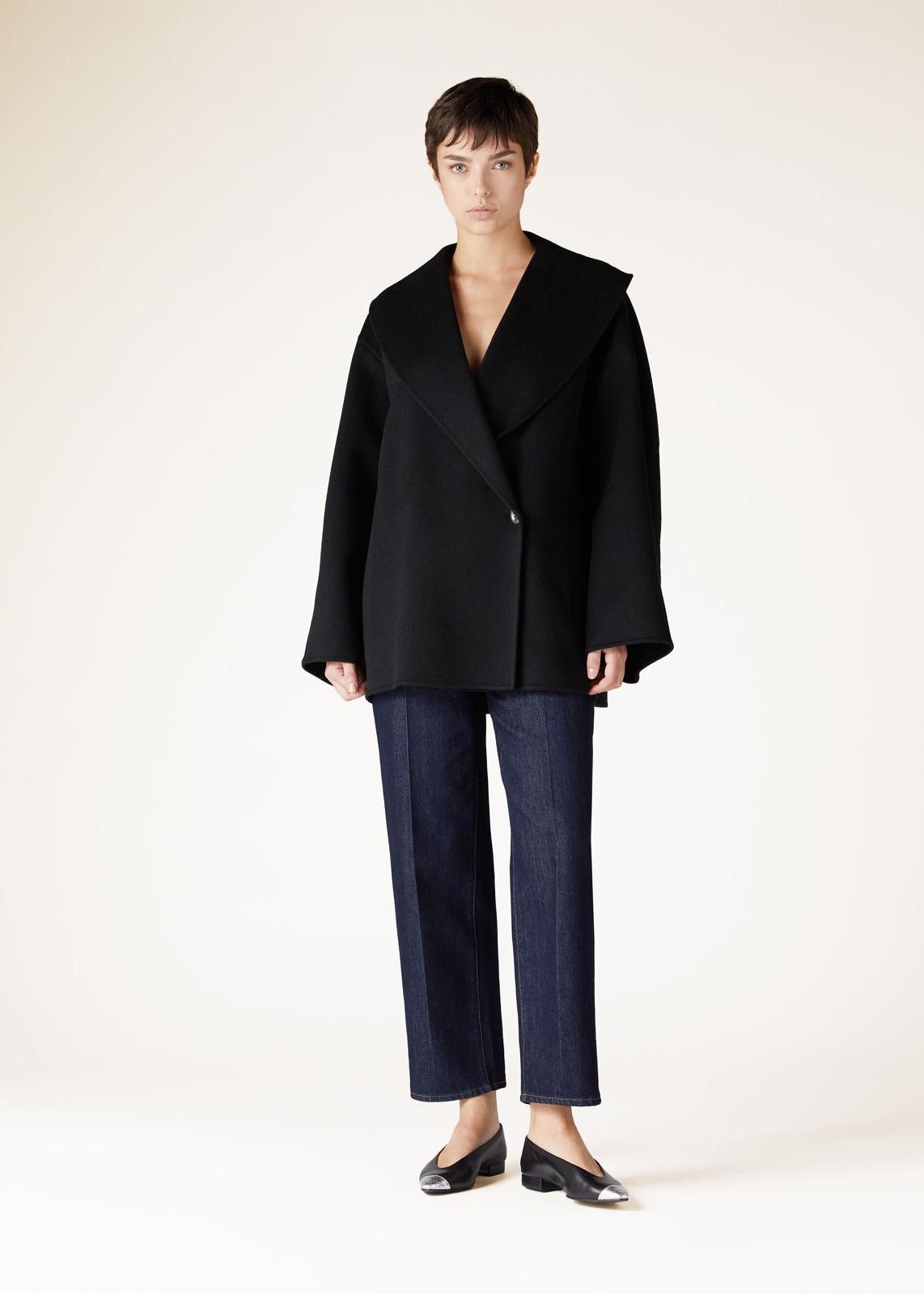 Loro Piana o1srvl11e1224 Enrique Cashmere Coat in Black Size L / US 10 / IT 46 - 2 Thumbnail
