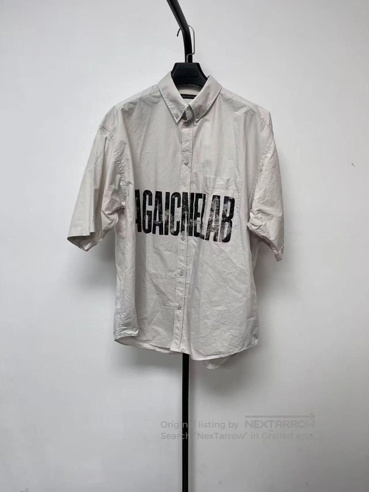 Balenciaga balenciaga logo print short sleeve shirt. Size US M / EU 48-50 / 2 - 1 Thumbnail
