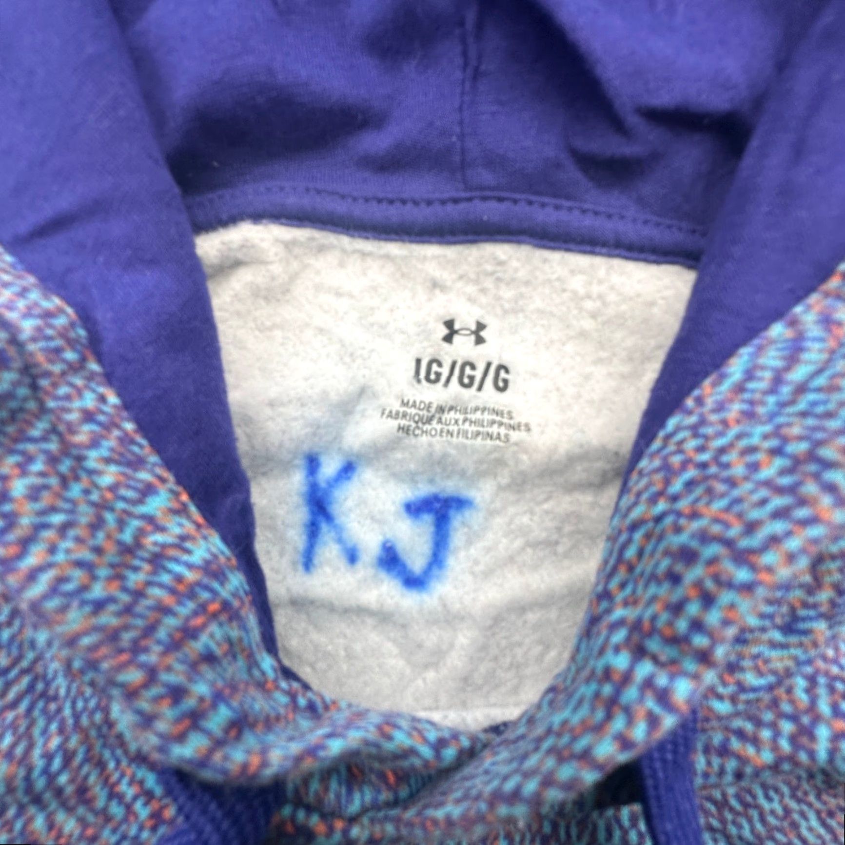 Under Armour Under Armour Rival Fleece Printed Hoodie Sweatshirt Mens Large Purple Drawstring Hoodie Pullover Size US L / EU 52-54 / 3 - 3 Thumbnail