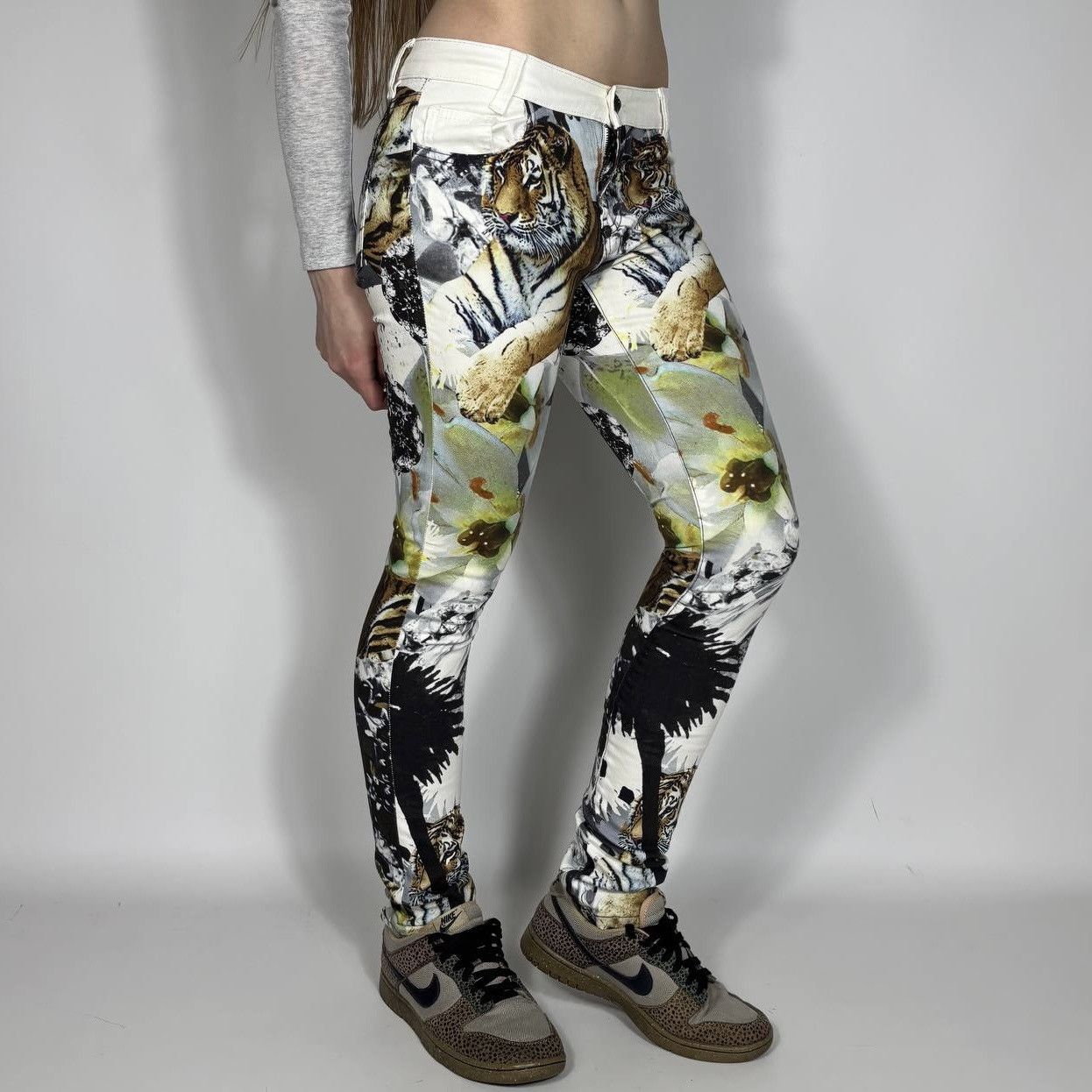Philipp Plein Vintage Y2K Philipp Plein Tiger Animal Jeans Luxury Style Size 28" / US 6 / IT 42 - 3 Thumbnail