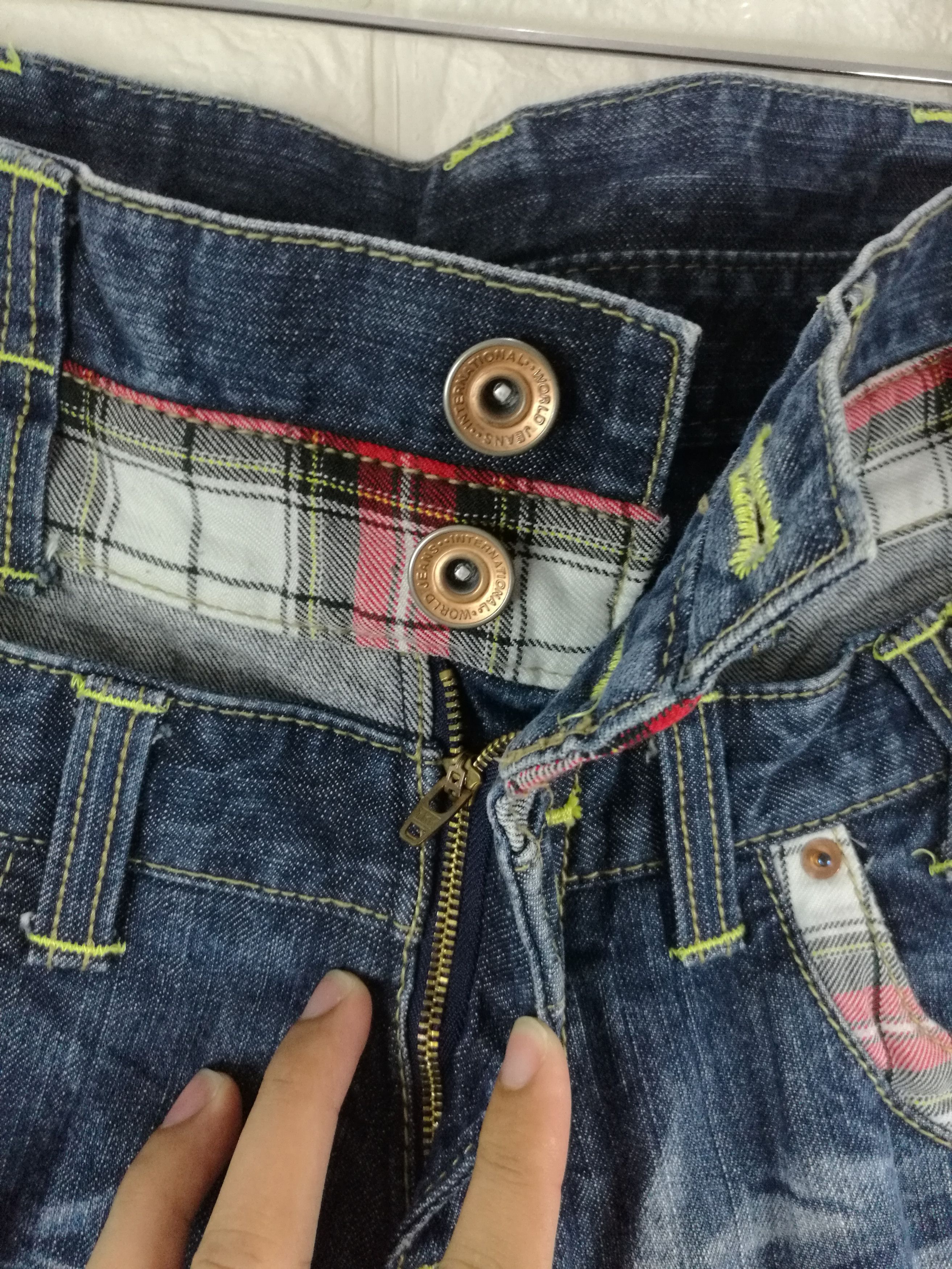 Japanese Brand Vintage Japanese Hybrid Double Waist Jeans Size US 32 / EU 48 - 9 Thumbnail