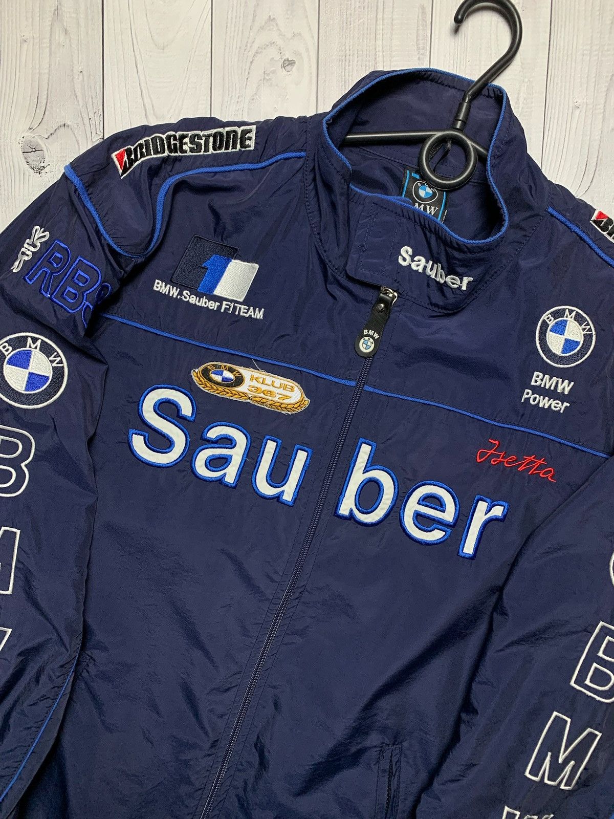 BMW Vintage navy BMW racing jacket logo F1 Size US L / EU 52-54 / 3 - 3 Thumbnail