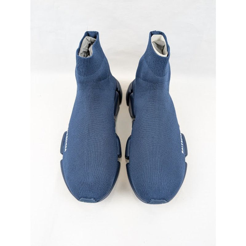 Balenciaga o1rshd1 Speed 2.0 Graffiti Sneakers in Navy Size US 8 / EU 41 - 14 Thumbnail