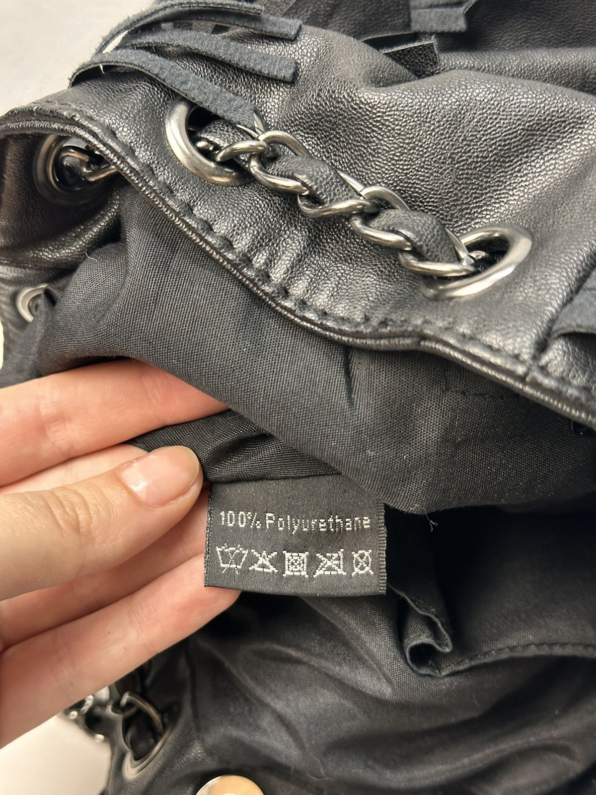 Vintage If Six Was Nine Bag Leather Avantgarde Y2K Margiela