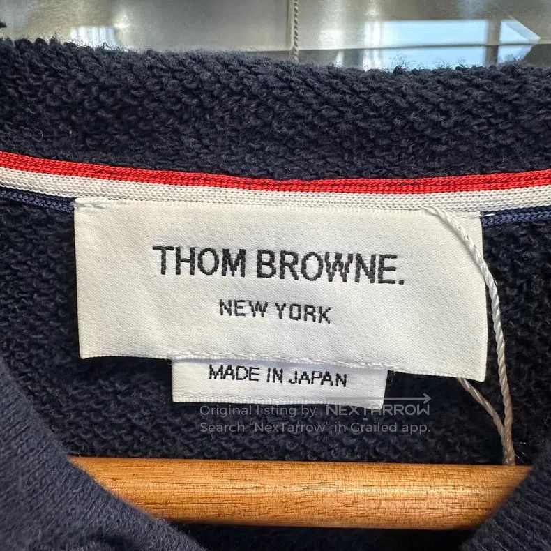 Thom Browne Thom Browne Navy Blue Knit Striped Four Stripe Zip Hoodie Size US XS / EU 42 / 0 - 3 Thumbnail