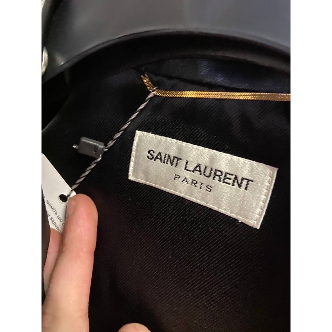 Saint Laurent Paris Saint Laurent Cropped Embroidered Leather Jacket Sz.38 M Size S / US 4 / IT 40 - 6 Thumbnail