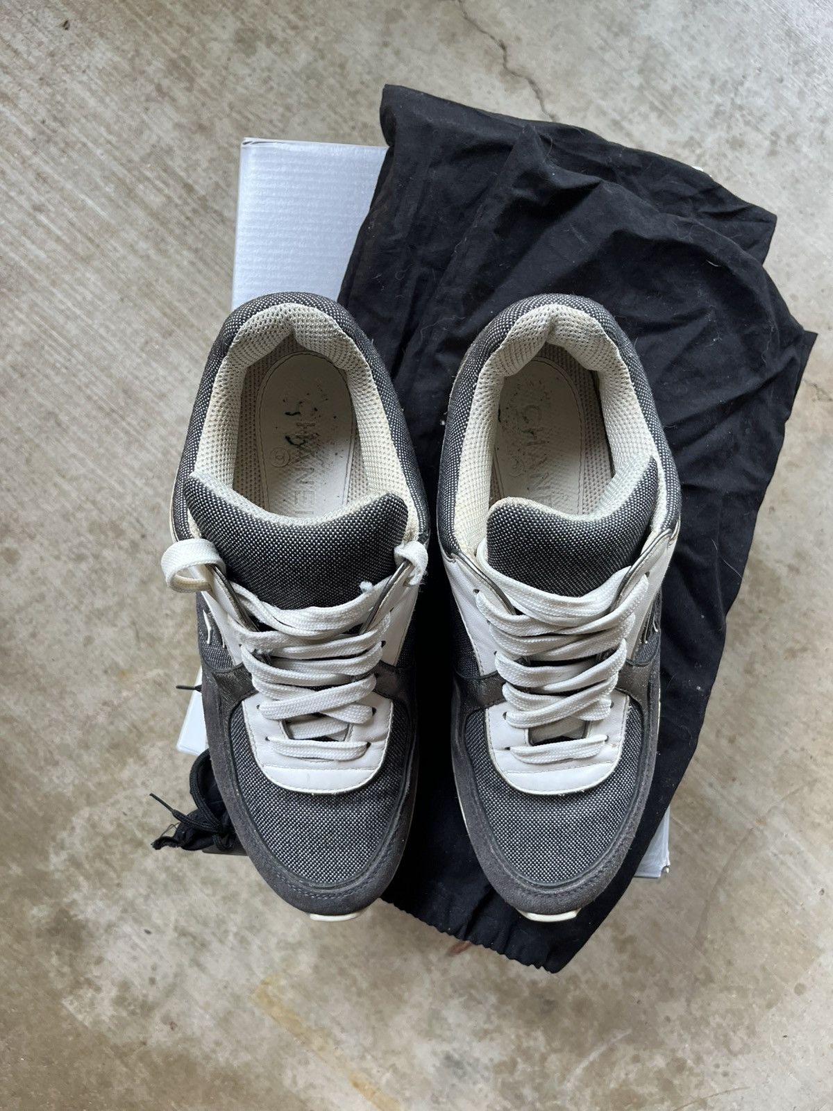 Chanel chanel black/white denim, suede & leather cc lowtop Sneakers Size US 6 / EU 39 - 5 Thumbnail
