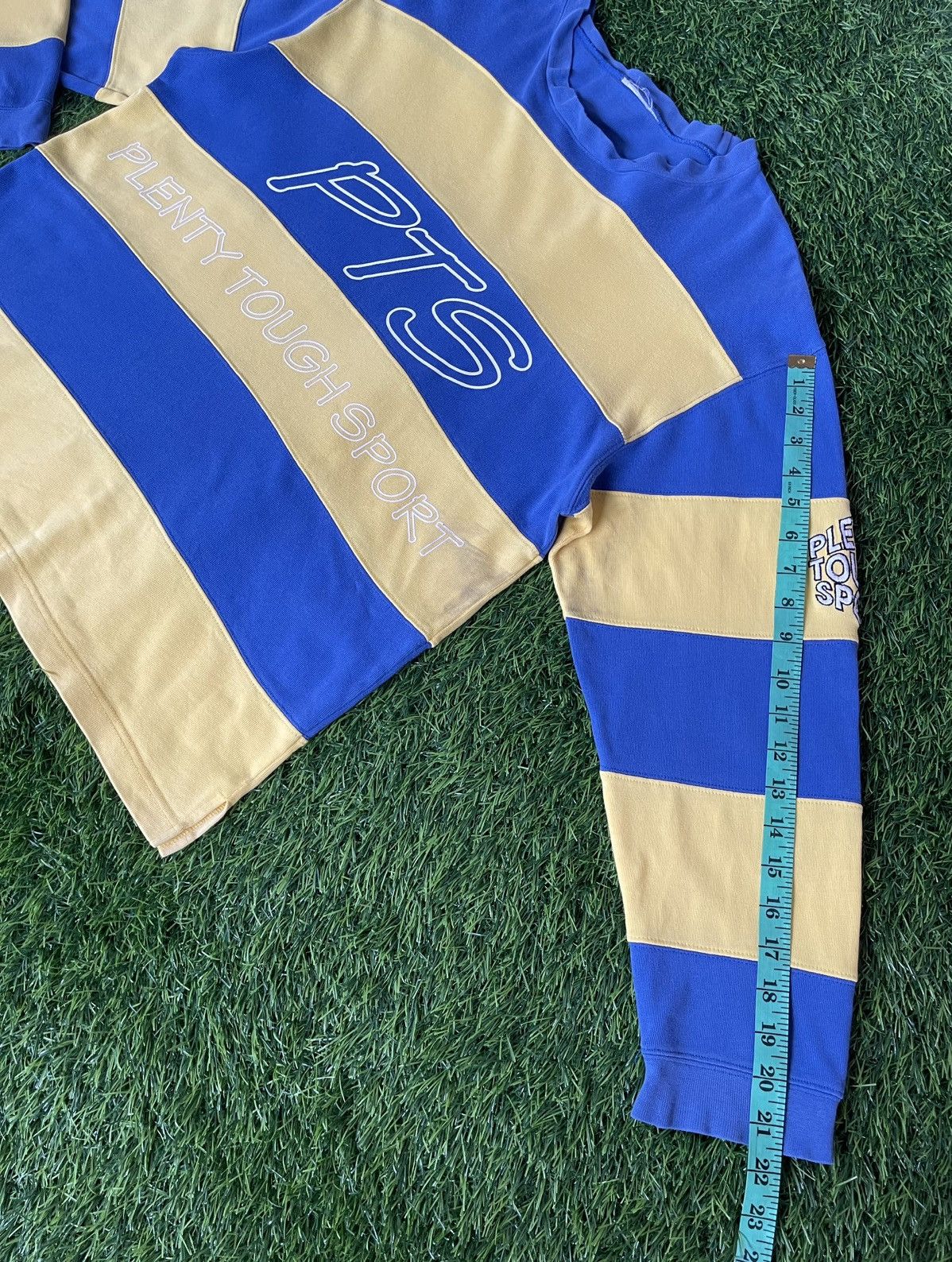 OVER THE STRiPES Vintage’90s🔥PLENTY TOUCH SPORT🔥Big Logo Spellout Striped Size US L / EU 52-54 / 3 - 12 Thumbnail
