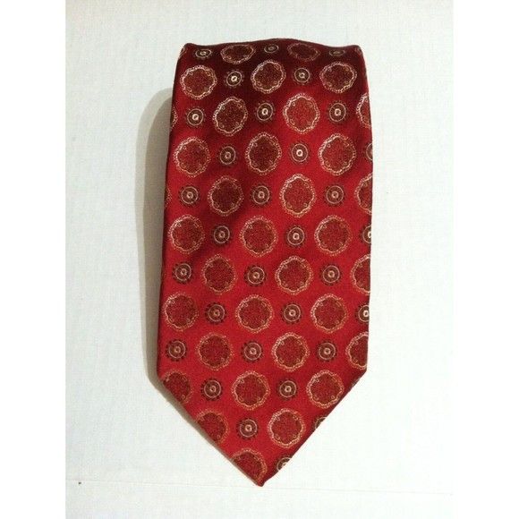 Austin Reed AUSTIN REED MENS NEW RED 100% SILK TIE WIDTH: 4" Size ONE SIZE - 2 Thumbnail