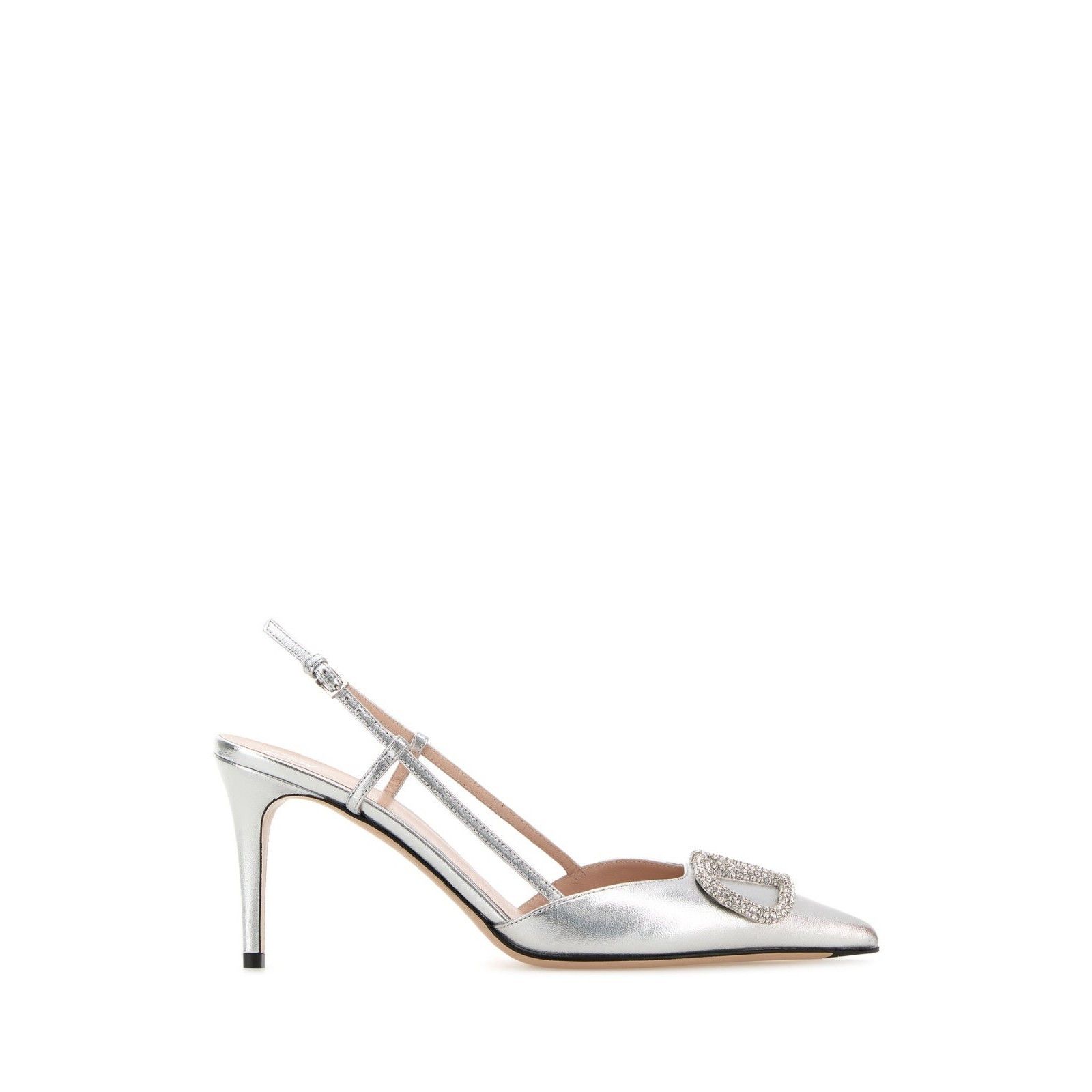 VALENTINO GARAVANI Silver Crystals 80mm Pumps New & Authenti