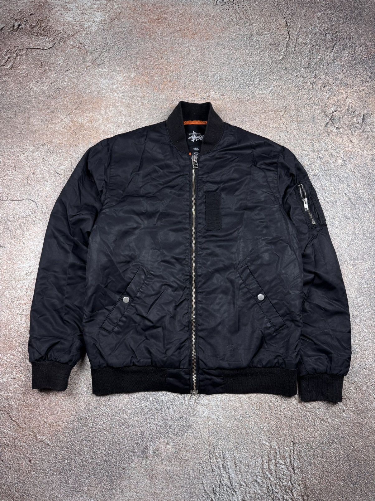 高感度ショップで2023年売れたブランド Stussy × Streetwear × Military Ma-1 Nylon Stussy 00s Vintage ジャケット・アウター