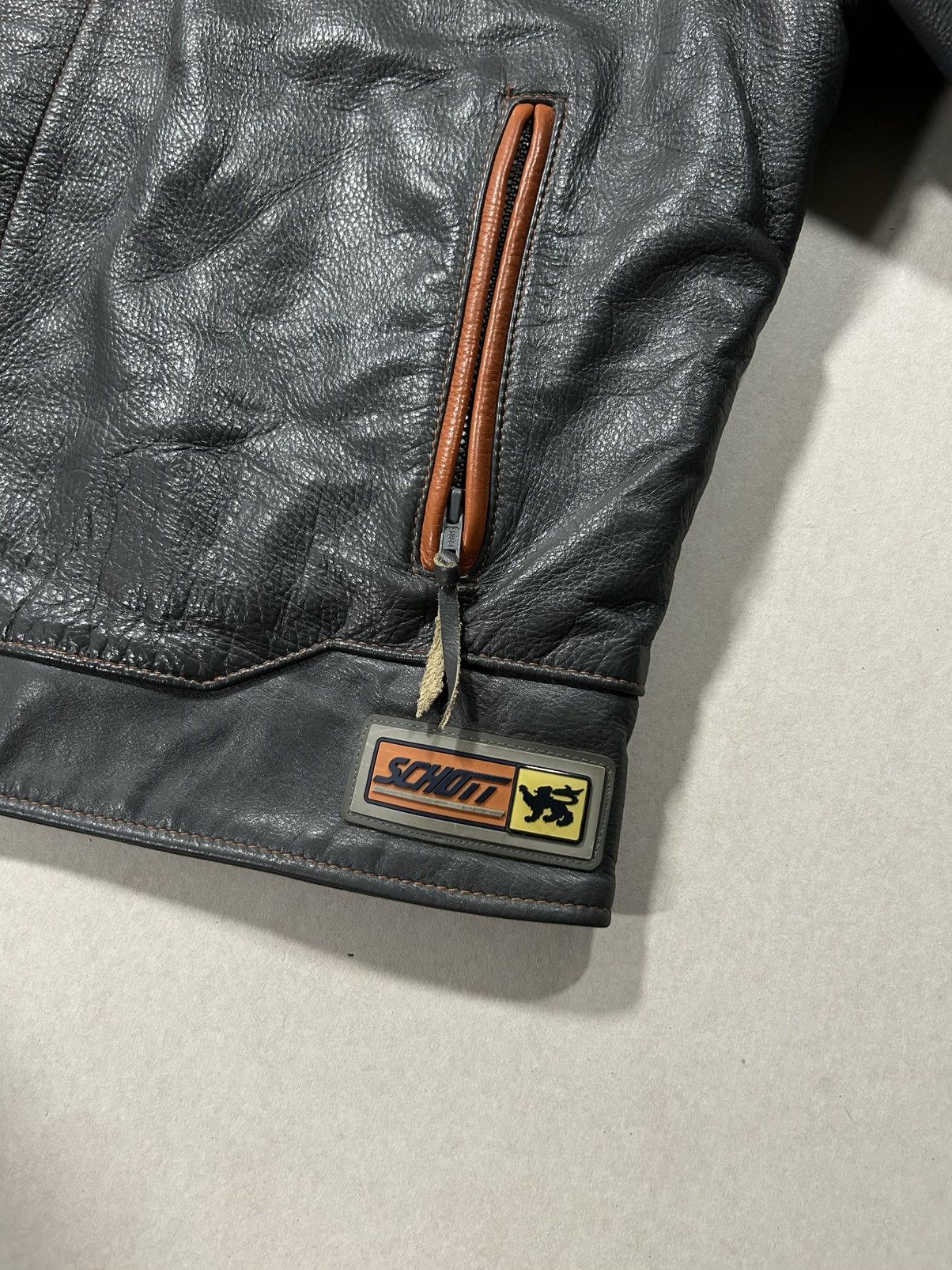 Harley Davidson × Schott × Vintage VERY RARE LEATHER JAKET SCHOTT Size US XL / EU 56 / 4 - 10 Thumbnail
