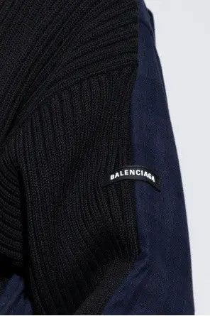 Balenciaga o1mt1gz1224 Hybrid Shirt Sweater in Black Size US M / EU 48-50 / 2 - 5 Thumbnail