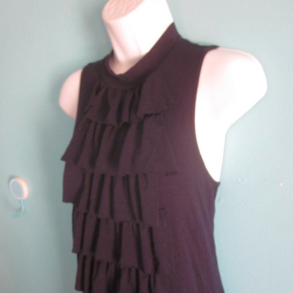 Michael Stars Michael Stars Summet Sleeveless Stretch Blue Ruffle Dress Si Size XS / US 0-2 / IT 36-38 - 6 Thumbnail