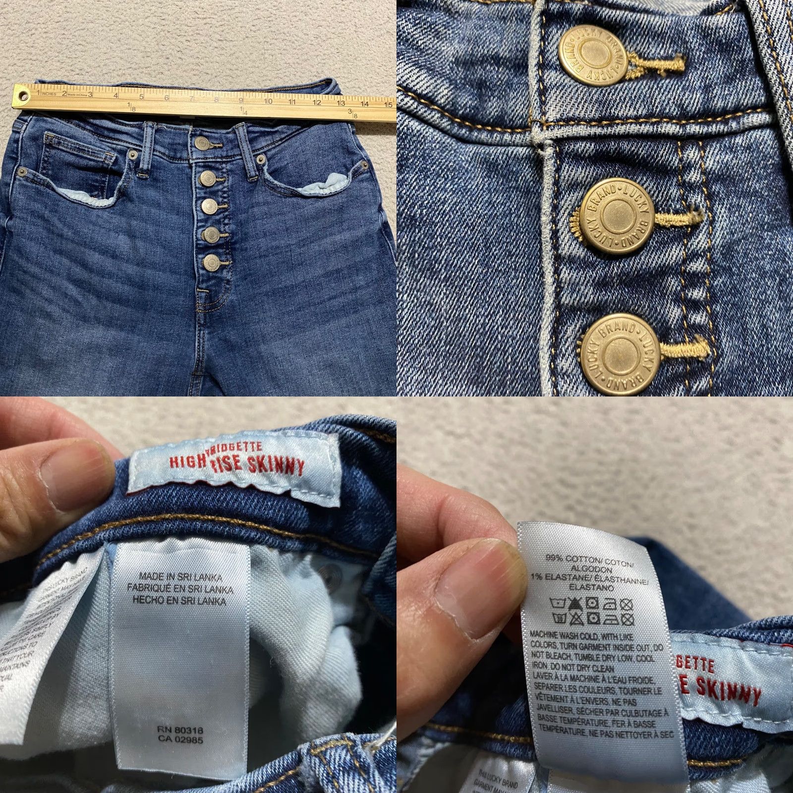 Lucky Brand Lucky Brand Jeans Women's 6 Blue Medium Wash Bridgette Skinny High Rise 5-Pocket Denim Stretch Regular Adult Womens Size 28" / US 6 / IT 42 - 8 Thumbnail
