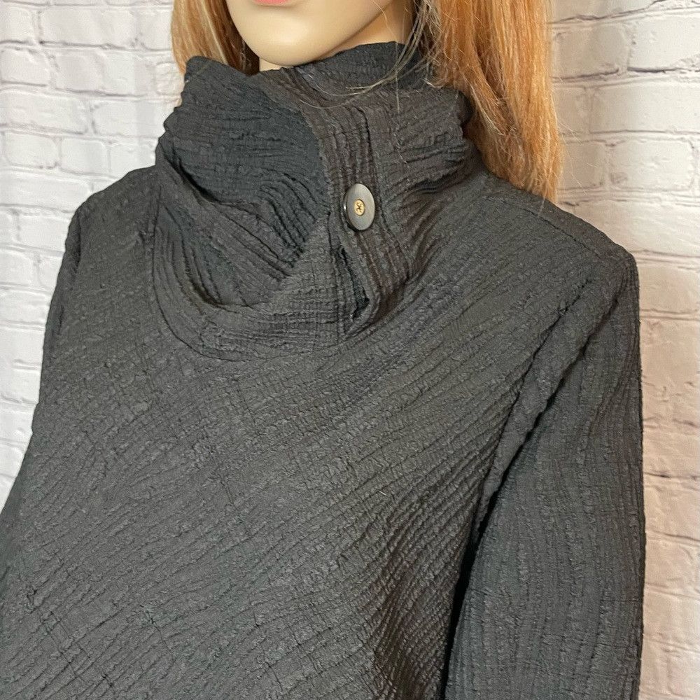 Other Moonlight Black Textured Long Sleeve Top Size L Size L / US 10 / IT 46 - 2 Thumbnail