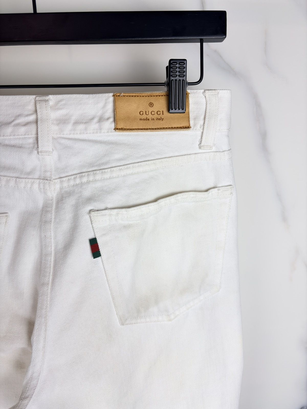 Gucci Gucci Tom Ford Vintage Straight Leg Denim Jeans White Size US 30 / EU 46 - 7 Thumbnail