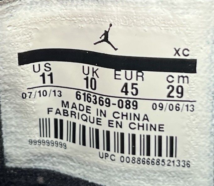Jordan Brand NIKE AIR JORDAN 1 RETRO 95 TXT BLACK-GAMMA BLUE MENS SIZE 11 Size US 11 / EU 44 - 11 Thumbnail