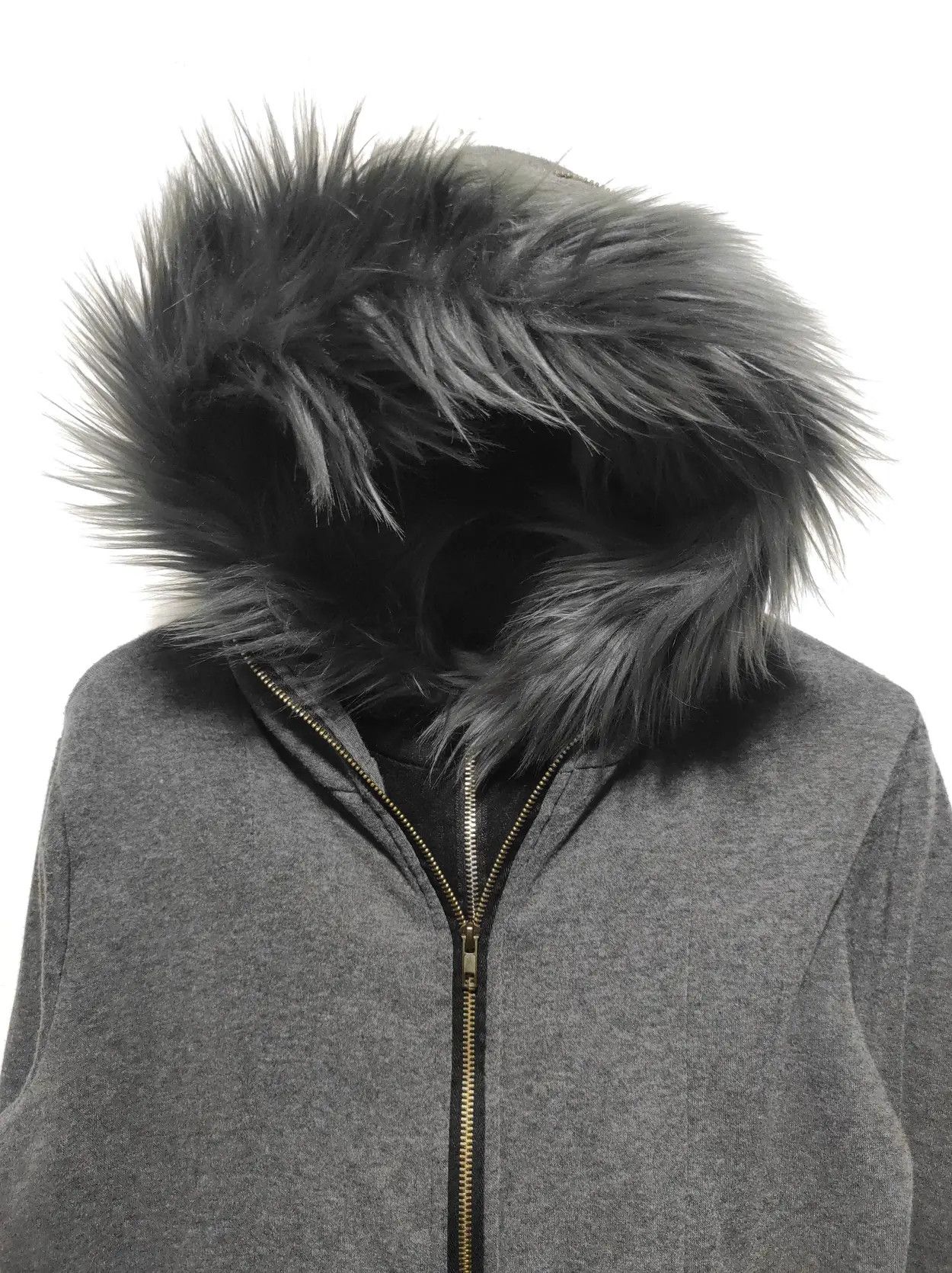 Japanese Brand Double Layer Grey Fur Hoodie if6was9 LGB style Size US S / EU 44-46 / 1 - 4 Thumbnail