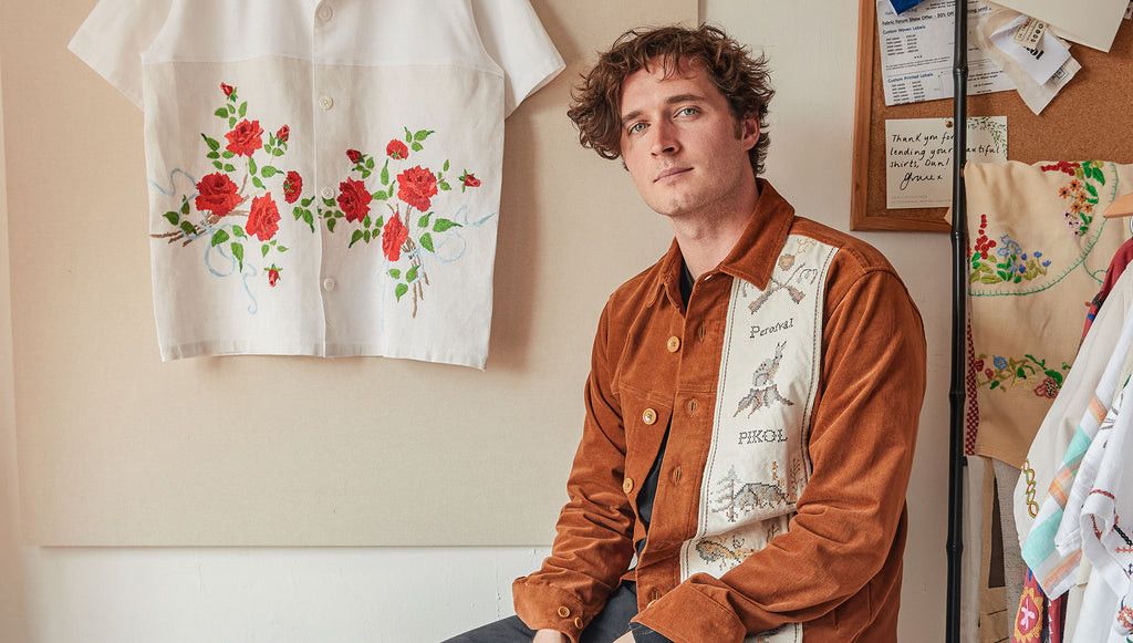 Percival Tapestry Embroidered Long Sleeve Shirt - Percival x Pikol Size US M / EU 48-50 / 2 - 3 Thumbnail