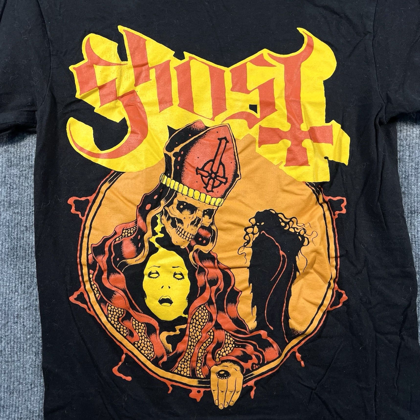 Vintage VINTAGE Ghost BC Papa Emeritus Shirt Mens M Ghost Black Logo Graphic Print Short Sleeve Crew Neck Jersey T-Shirt Metal Rock Band Size US M / EU 48-50 / 2 - 2 Thumbnail