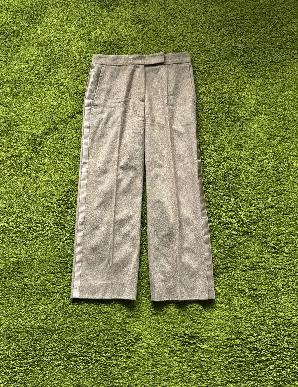 Weekend Max Mara Embroidered Wool Blend Ebe Wide-Leg Pant