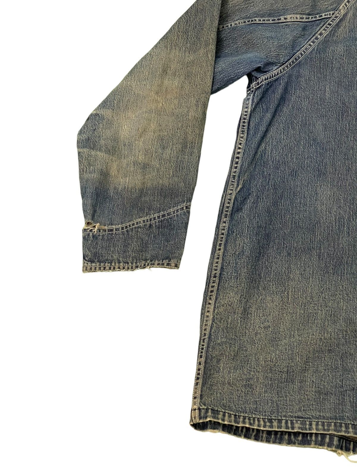 Sugar Cane Damaged Faded Sugar Canes Chore Jacket Distress Denim 5🟩8 Size US L / EU 52-54 / 3 - 21 Thumbnail