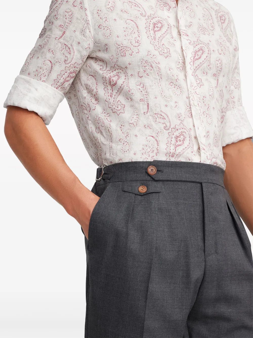 Brunello Cucinelli Pants in Medium Grey Size US 32 / EU 48 - 4 Thumbnail