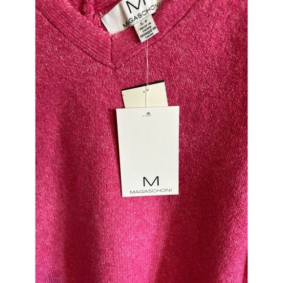 Magaschoni Magaschoni Pink V-Neck Oversize Sweater - S/P Size S / US 4 / IT 40 - 5 Thumbnail