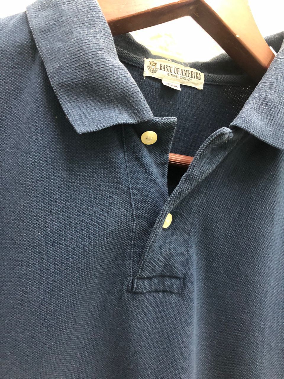 Vintage vintage Basic Of America polo dark blue Size US M / EU 48-50 / 2 - 7 Thumbnail