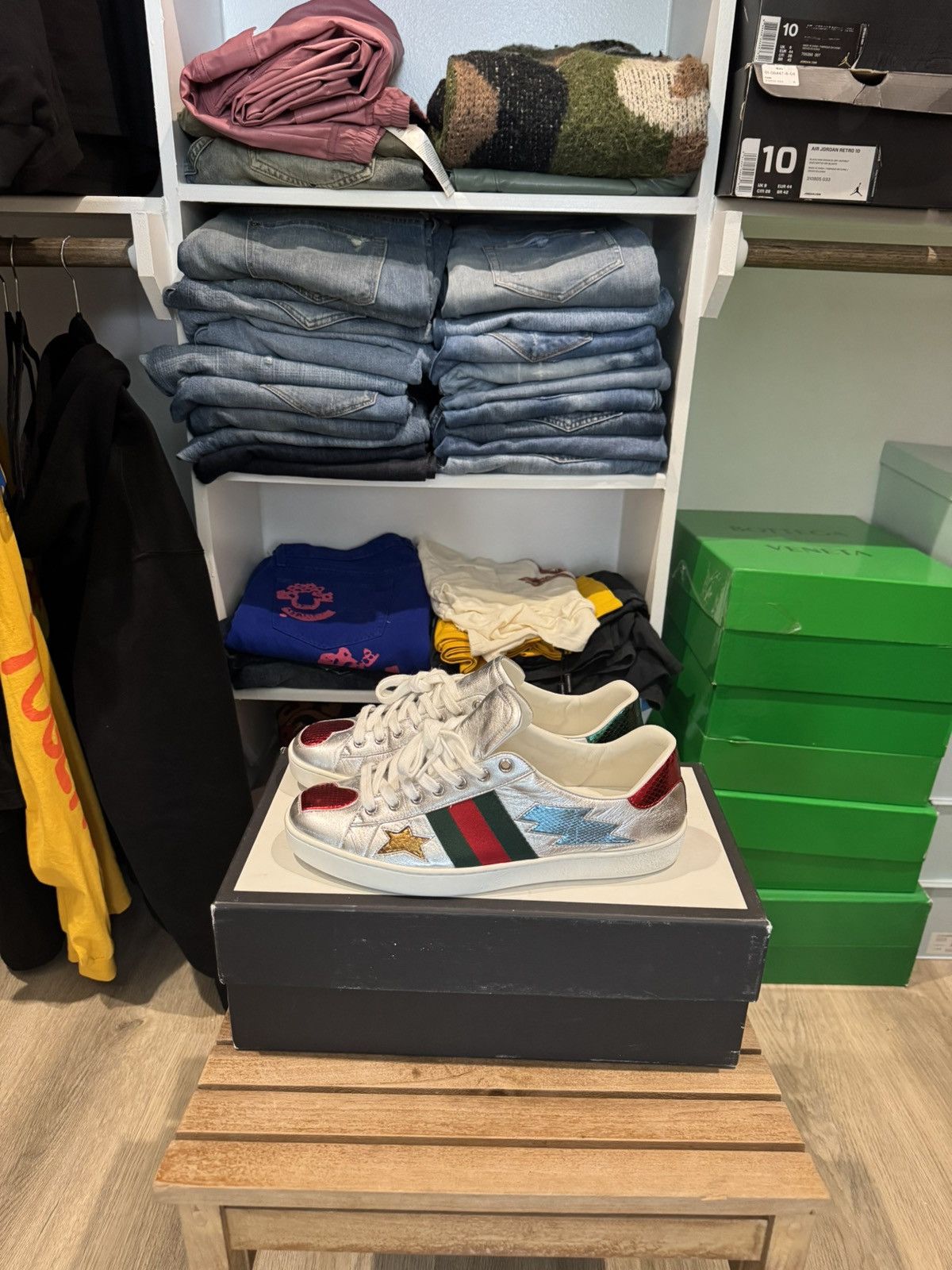 Gucci Gucci ace star sneakers Size US 8 / EU 41 - 3 Thumbnail