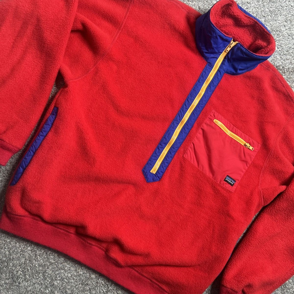 Patagonia × Vintage Vintage 80s Patagonia synchilla quarter zip red sweater Size US M / EU 48-50 / 2 - 3 Thumbnail
