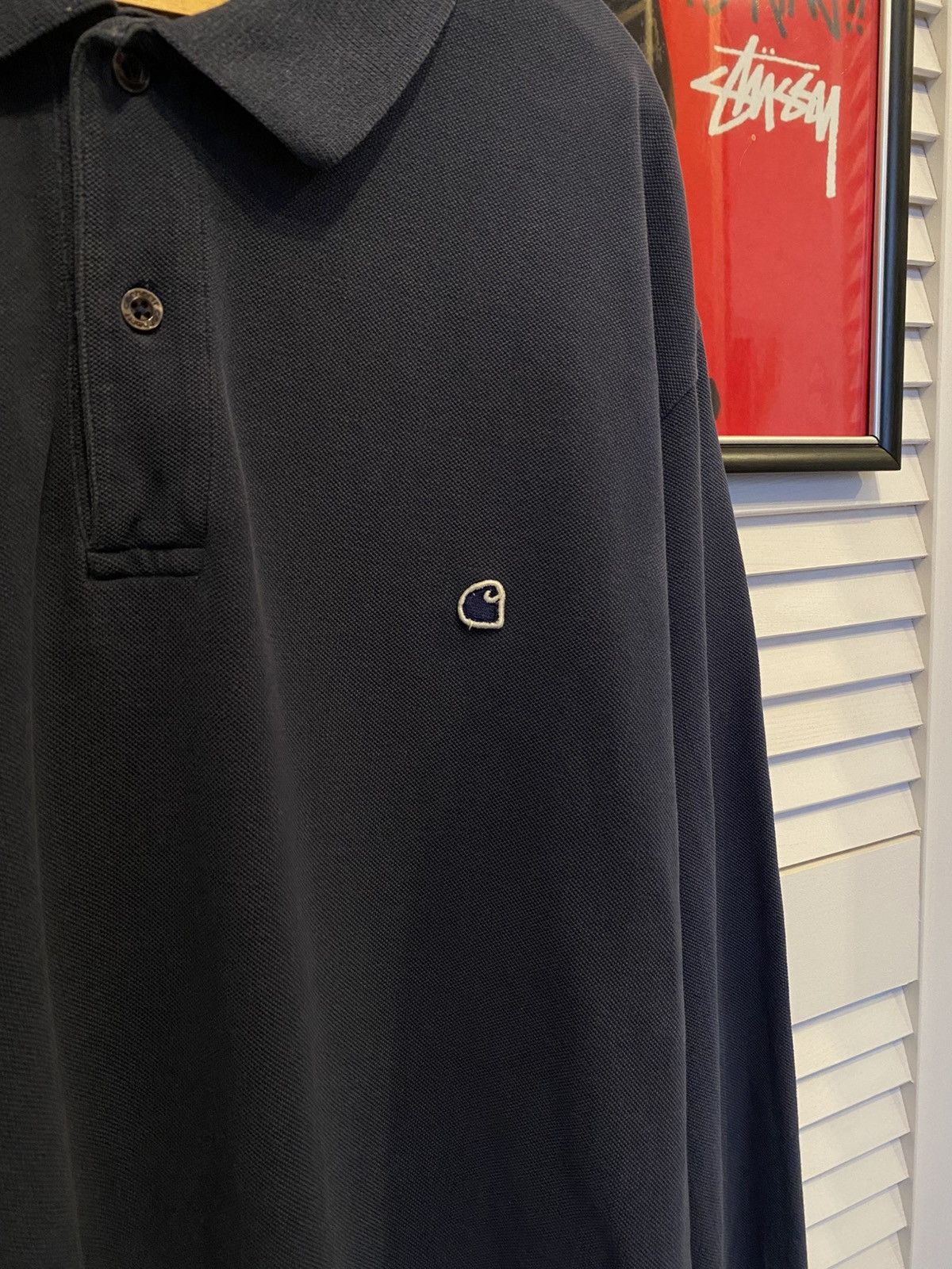 Carhartt Vintage Shirt Long Sleeve Carhartt Mini Logo Rugby Casual Size US XL / EU 56 / 4 - 3 Thumbnail