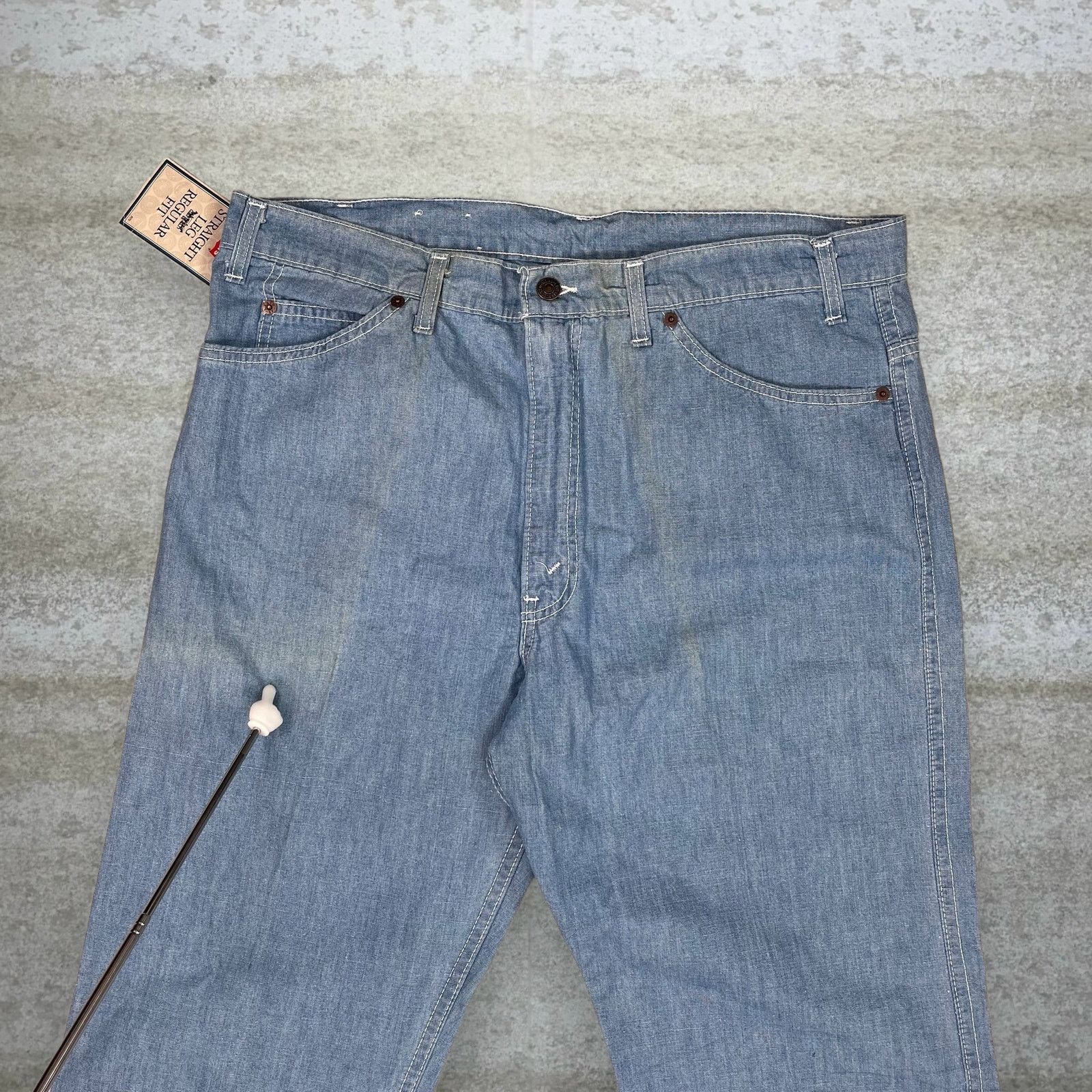 Levi's Vintage 90s Levis Jeans 38x34 Straight Regular Light Wash Size US 38 / EU 54 - 6 Thumbnail