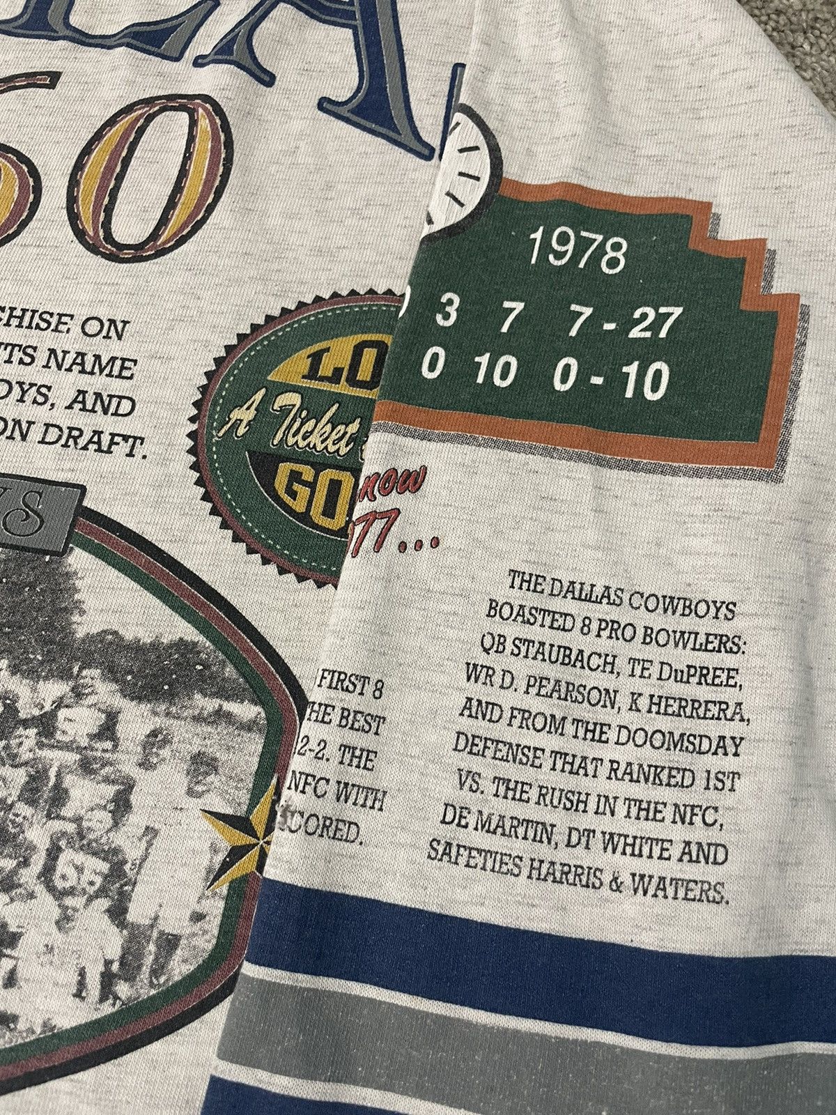 NFL Vintage 90s Dallas Cowboys All Over Print T Shirt Size Large Size US L / EU 52-54 / 3 - 11 Thumbnail