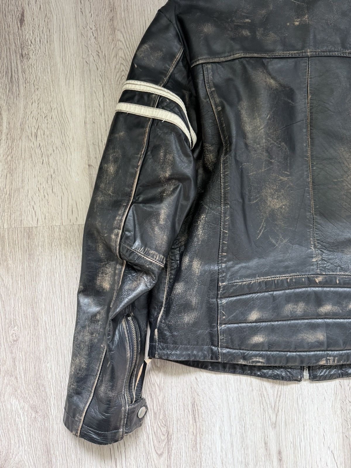 Energie Energie Distressed Leather Biker Jacket Y2K Moto Archive Size US L / EU 52-54 / 3 - 15 Thumbnail
