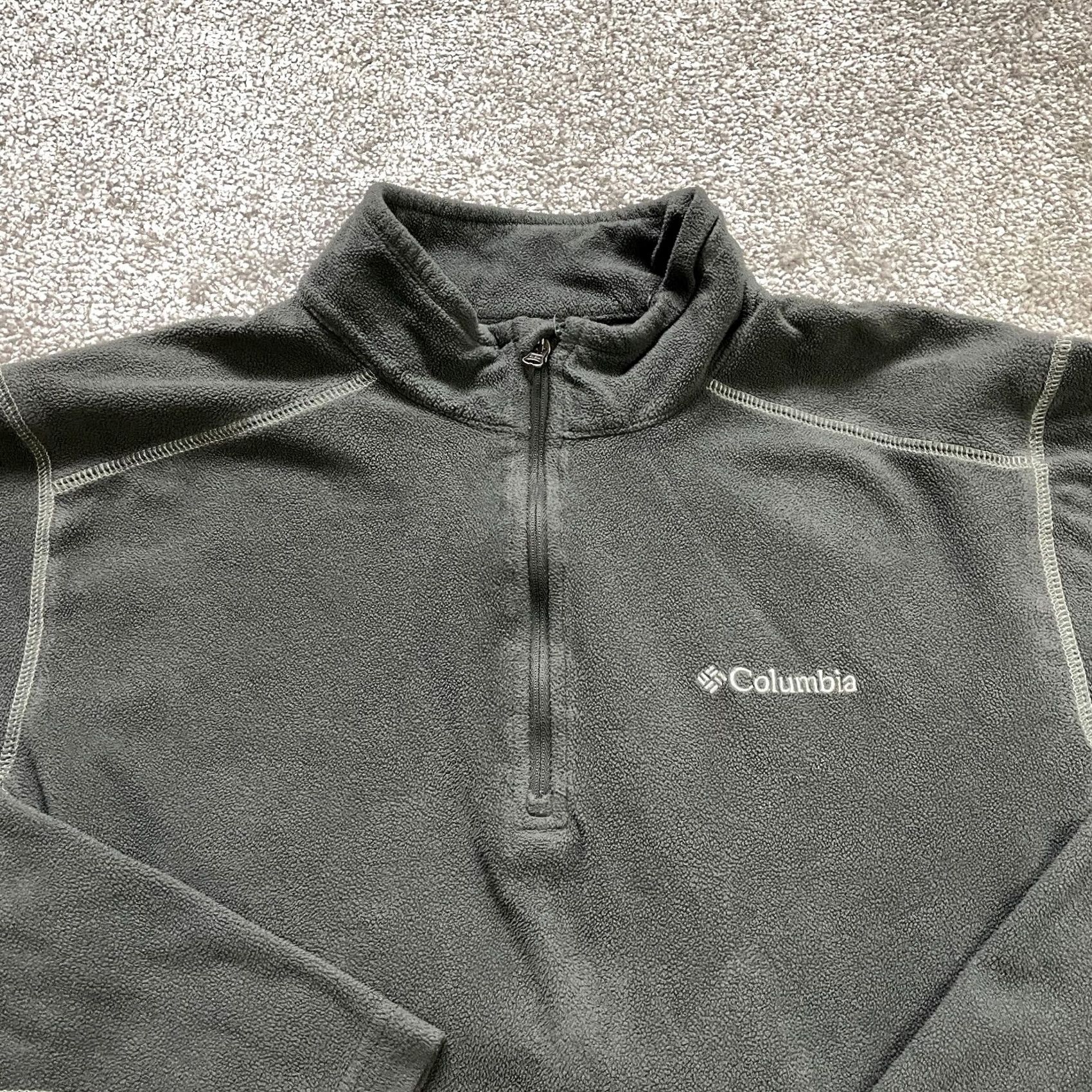 Vintage Columbia Jacket Mens Regular 1/4 Zip Fleece Gray Outdoor Hiking Adult Medium Size US M / EU 48-50 / 2 - 2 Thumbnail