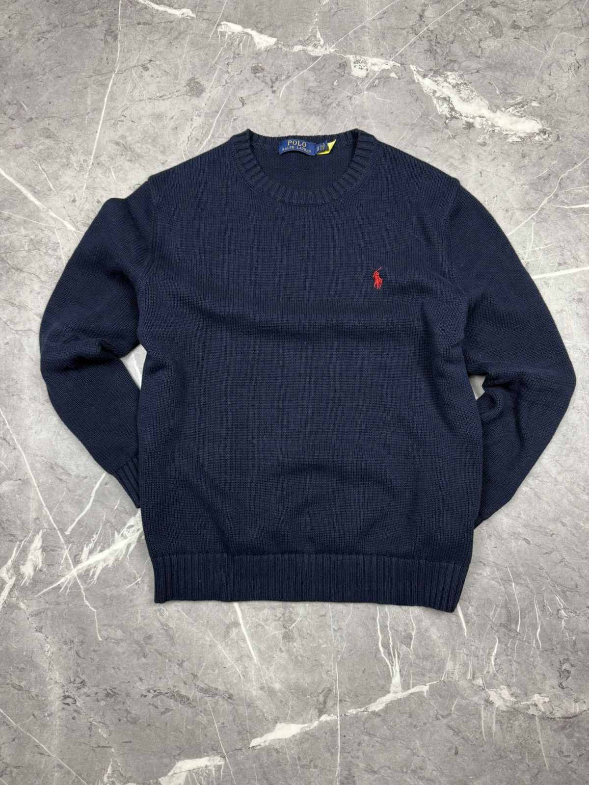 Polo Ralph Lauren Ralph Lauren Knit Sweater Navy Blue | Red Pony | Size S Size US S / EU 44-46 / 1 - 1 Thumbnail