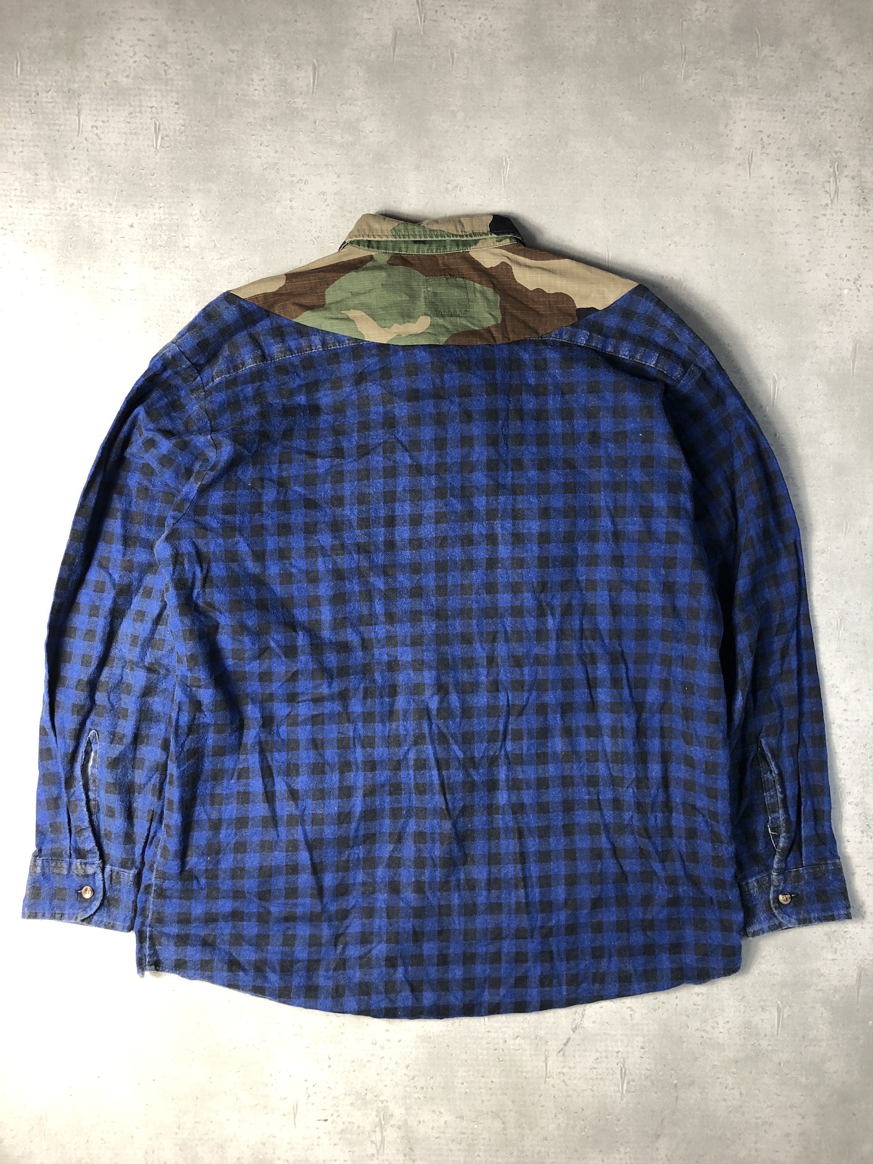 Vintage US ARMY check shirt remake jacket 0-30-411 Size US M / EU 48-50 / 2 - 2 Thumbnail
