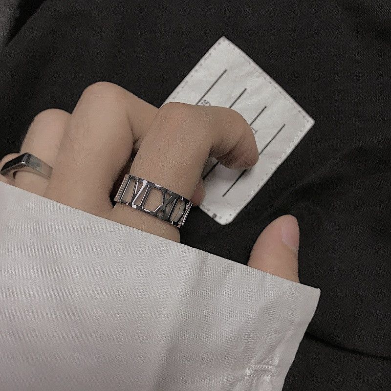 Jewelry Retro Jewelry Rings Open Size Chrome Ring (Size 7-13) Size ONE SIZE - 2 Thumbnail