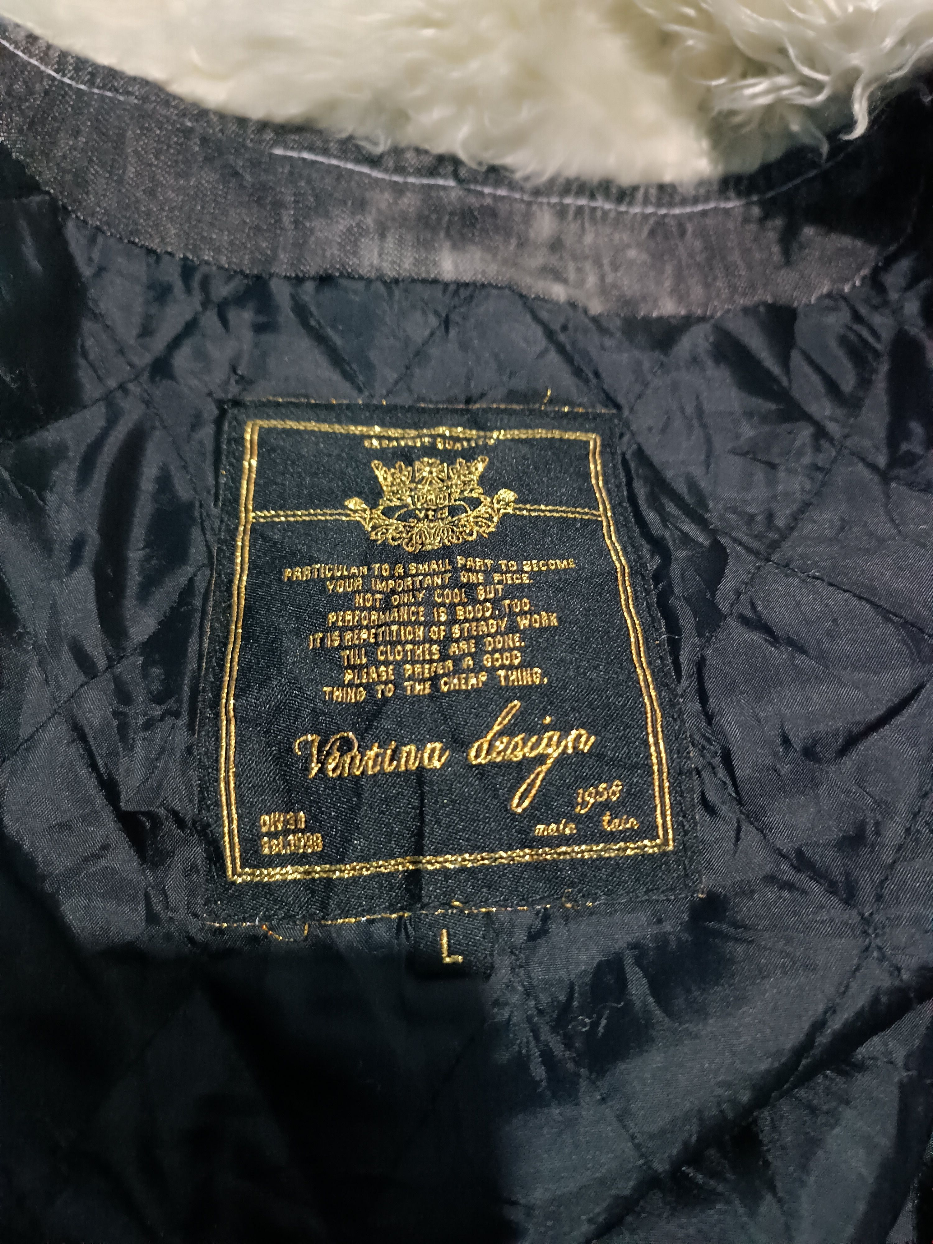 Japanese Brand × Tornado Mart Ventina Design Print Padded Parka in Wash Black Size US L / EU 52-54 / 3 - 7 Thumbnail