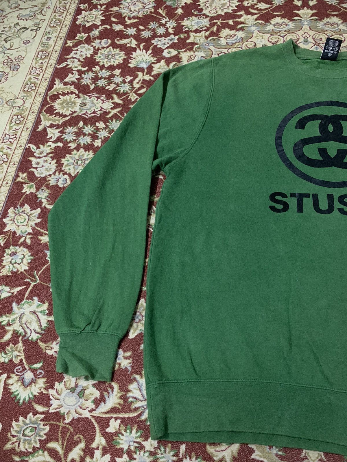 Stussy VINTAGE STUSSY BIG LOGO SWEATSHIRT RARE GREEN COLOUR Size US XL / EU 56 / 4 - 8 Thumbnail